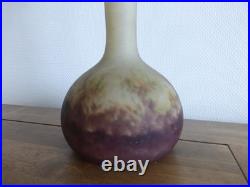 A. DELATTE NANCY Soliflore patte de verre forme berluze ART DECO 1920 1930 H 48