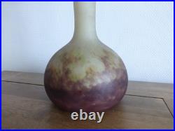 A. DELATTE NANCY Soliflore patte de verre forme berluze ART DECO 1920 1930 H 48