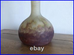 A. DELATTE NANCY Soliflore patte de verre forme berluze ART DECO 1920 1930 H 48