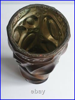 A Identifier Art Deco Galvanoplastie de cuivre sur verre églomisé 1900