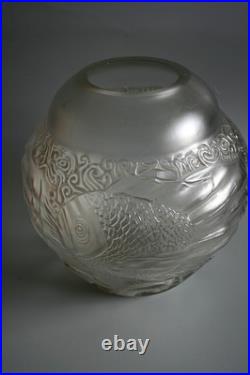 ANCIEN VASE ART DECO EN VERRE DE STYLE A. HUNEBELLE, vers 1930