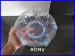 ANCIENNE COUPE A FRUIT ART DÉCO VERRE OPALESCENT SIGNÉ EZAN France fleurs