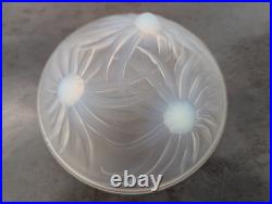 ANCIENNE COUPE ART DÉCO VERRE OPALESCENT ETLING & Georges BEAL fleurs 1930