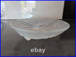 ANCIENNE COUPE ART DÉCO VERRE OPALESCENT ETLING & Georges BEAL fleurs 1930