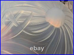 ANCIENNE COUPE ART DÉCO VERRE OPALESCENT ETLING & Georges BEAL fleurs 1930
