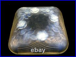 ANCIENNE GRANDE COUPE VERRE OPALESCENT FLEUR RELIEF ART DÉCO signée JULIEN