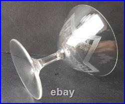 ART DECO Ensemble De 6 Verres À Liqueur Taillés À La Main Vers 1920 N142