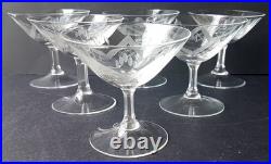 ART DECO Ensemble De 6 Verres À Liqueur Taillés À La Main Vers 1920 N142