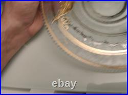 Adat Coupe en Verre Art Deco Réhaussé d'Or Et d'Argent Décor Grappe De Raisins