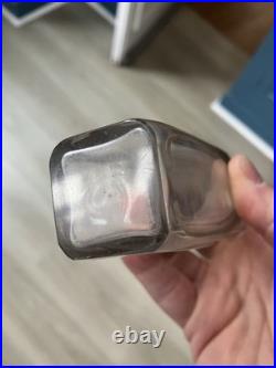 Ancien Flacon Parfum décor cigales verre Art déco Henri Hamm Style Lalique