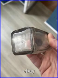 Ancien Flacon Parfum décor cigales verre Art déco Henri Hamm Style Lalique