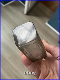 Ancien Flacon Parfum décor cigales verre Art déco Henri Hamm Style Lalique