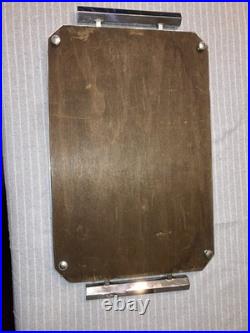 Ancien GRAND PLATEAU MIROIR rectangulaire VERRE MODERNISTE ART DECO service