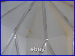 Ancien Globe Skyscraper Bulding Géométrique En Verre Dépoli- Art Déco Moderniste