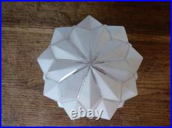 Ancien Globe Skyscraper Bulding Géométrique En Verre Dépoli- Art Déco Moderniste