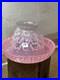 Ancien Globe verre Très Rare Tulipe abat jour art déco Marbré Lampe Lustre Réf18