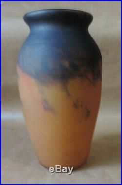 Ancien Grand Vase Art Déco Pate de verre Signé Muller Frères Lunéville