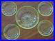Ancien Service Dessert A Fruit Verre Ouraline Art Deco 4 Bols + 1 Saladier