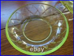Ancien Service Dessert A Fruit Verre Ouraline Art Deco 4 Bols + 1 Saladier