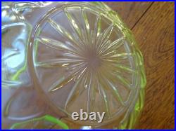 Ancien Service Dessert A Fruit Verre Ouraline Art Deco 4 Bols + 1 Saladier