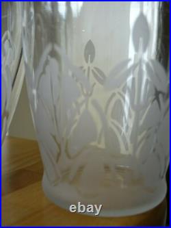 Ancien Service Vin Cristal Art Deco 6 Verres + Pitcher Style Baccarat Lalique
