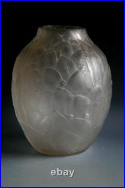 Ancien Vase Art Deco Andre Hunebelle Et Roger Cogneville En Verre