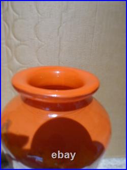 Ancien Vase Art Déco pâte de verre marmoréen signé MULLER Freres Lunéville 32 cm