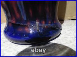 Ancien Vase Art Déco pâte de verre marmoréen signé MULLER Freres Lunéville 32 cm Ancien Vase Art Déco pâte de verre marmoréen signé MULLER Freres Lunéville 32 cm