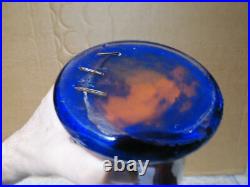 Ancien Vase Art Déco pâte de verre marmoréen signé MULLER Freres Lunéville 32 cm