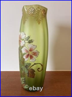Ancien Vase En Verre Avec Inclusions Art Deco