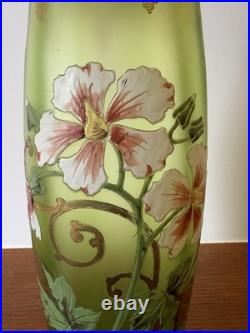 Ancien Vase En Verre Avec Inclusions Art Deco