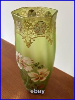 Ancien Vase En Verre Avec Inclusions Art Deco