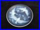 Ancien grand plat en verre pressé moulé Verlys albatroses poissons art déco 1930