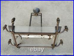 Ancien lustre art deco tiges verres style petitot