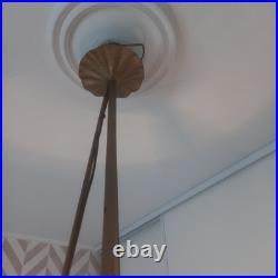 Ancien lustre plafonnier art déco boule en verre moulé pressé Muller Degué