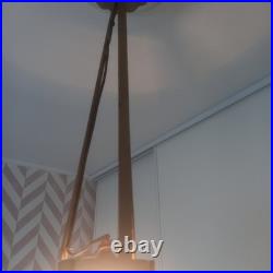 Ancien lustre plafonnier art déco boule en verre moulé pressé Muller Degué