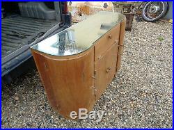 Ancien petit meuble bar années 1950 design 20ème style art deco vintage verre