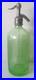 Ancien siphon eaux gazeuses garot ouraline verre vert art deco nouveau