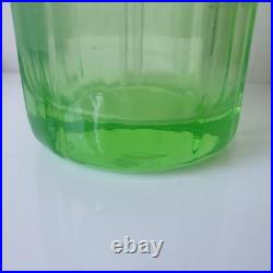 Ancien siphon eaux gazeuses garot ouraline verre vert art deco nouveau
