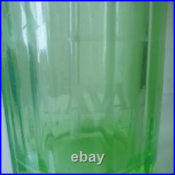 Ancien siphon eaux gazeuses garot ouraline verre vert art deco nouveau