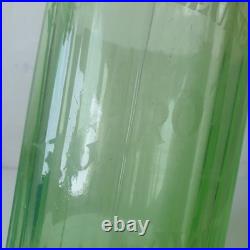 Ancien siphon eaux gazeuses garot ouraline verre vert art deco nouveau