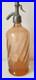 Ancien siphon pharmacie j montarou verre rose saumon art deco nouveau 1900