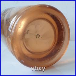 Ancien siphon pharmacie j montarou verre rose saumon art deco nouveau 1900