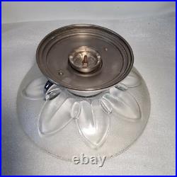 Ancienne Coupe, Centre De Table En Verre & Chrome Art Deco 31,8 CM
