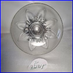 Ancienne Coupe, Centre De Table En Verre & Chrome Art Deco 31,8 CM