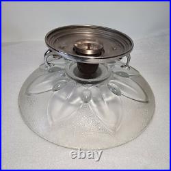 Ancienne Coupe, Centre De Table En Verre & Chrome Art Deco 31,8 CM