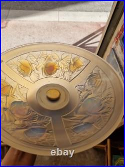 Ancienne Coupe, Époque Art Déco. Verre Opalescent signée Julien France