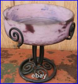 Ancienne Coupe art déco pâte de Verre Lorrain