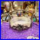 Ancienne coupe en pate de verre art deco et monture fer forgé epok 1930