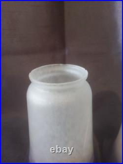 Ancienne paire de tulipe en pate de verre art déco Muller Degué Schneider